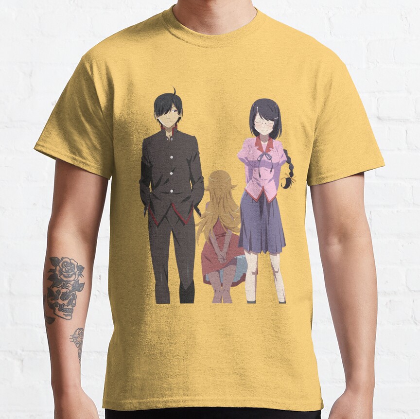 Koyomi Shinobu And Hanekawa Monogatari T-shirt - Image 6